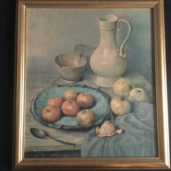 Vintage framed Henk Bos still life fruits print professionally framed - Picture 7 of 8